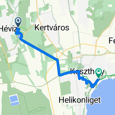 Nagyparkoló tér, Hévíz - Borbás Vince sétány, Keszthely