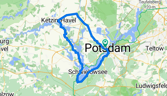 Weinbergstraße, Potsdam nach Mauerstraße, Potsdam
