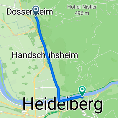 Heidelberger Straße, Dossenheim nach Dreikönigstraße, Heidelberg