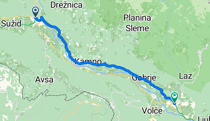 Gregorčičeva ulica, Karfreit nach Mestni trg, Tolmin