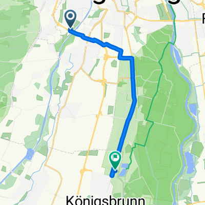 Route nach Königsbrunn