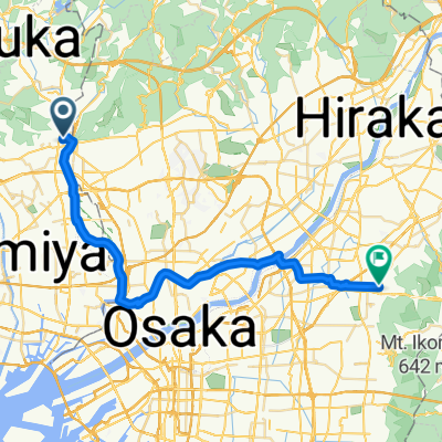 中央町, 川西市へ岡山東1丁目, 四條畷市