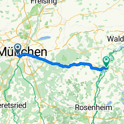 August-Kühn-Straße, München nach Im Hag, Wasserburg am Inn
