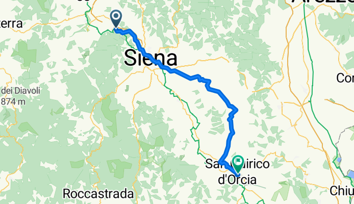 Strada Comunale di Monteriggioni to Via Dante Alighieri 111A