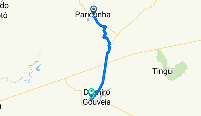 Rua F茅lix dos Santos, Pariconha a Rua Ant么nio Ivo, Delmiro Gouveia
