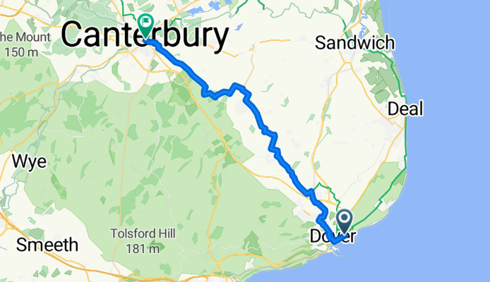 Eastern Docks, Dover to Guildhall Street, Canterbury