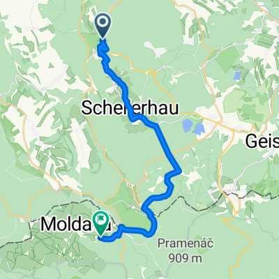 Tag 1b - Kipsdorf nach Moldava · 17km