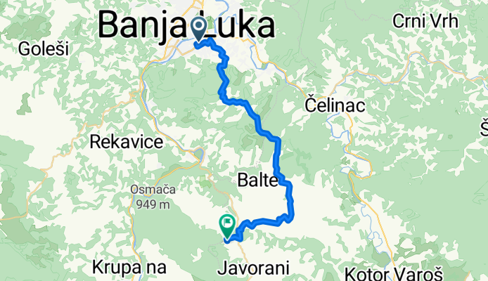 Route from Булевар војводе Степе Степановића