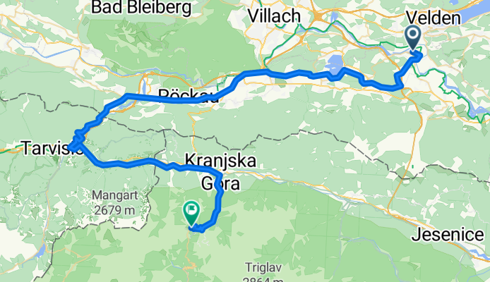 Day 1 Rosegg to Erjavčeva koča