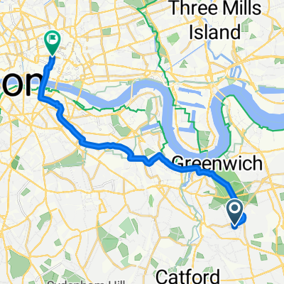 Eton Grove, London to Coleman Street, London