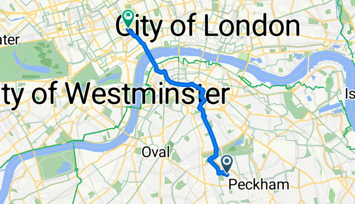 Havil Street, London to Endell Street, London