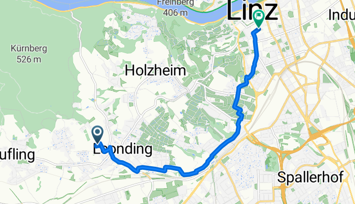 Enzenwinkler Straße, Leonding nach Spittelwiese, Linz