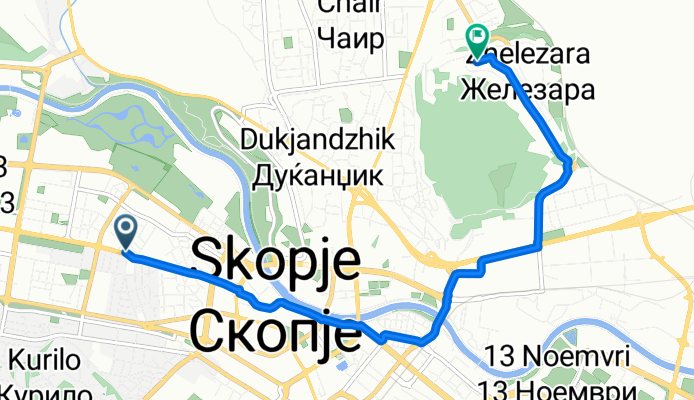 Bulevar Partizanski odredi, Skopje to Zenička, Skopje