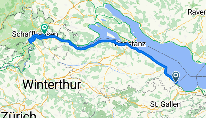 CH1-Arbon to Büsingen am Hochrhein