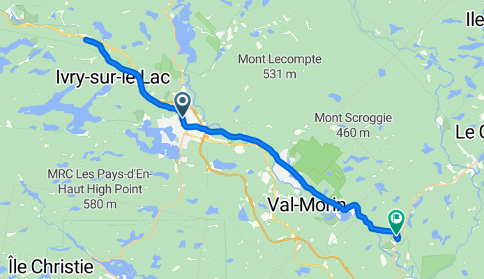 From Sainte-Agathe-des-Monts to Sainte-Adèle