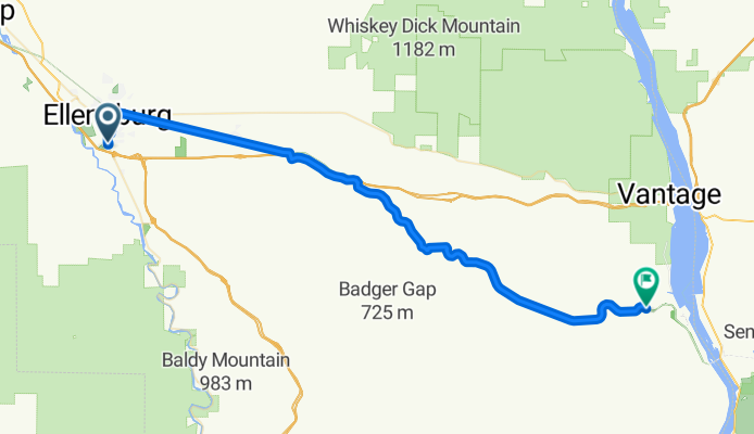 S Canyon Rd, Ellensburg to Iron Horse Trail, Ellensburg