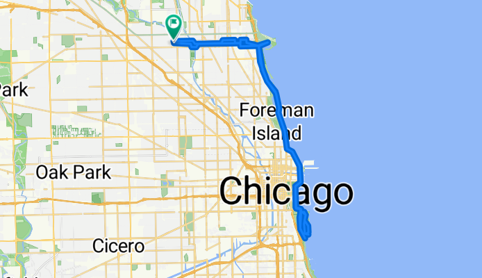 Albany Park to Northerly Island and back