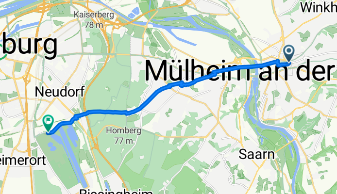 Hingbergstraße, Mülheim an der Ruhr a Kruppstraße, Duisburgo