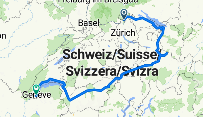 Schaffhausen - via Furka - Geneve