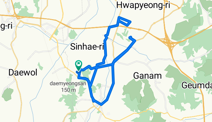 신해리, 여주시에서 신해리, 여주시까지