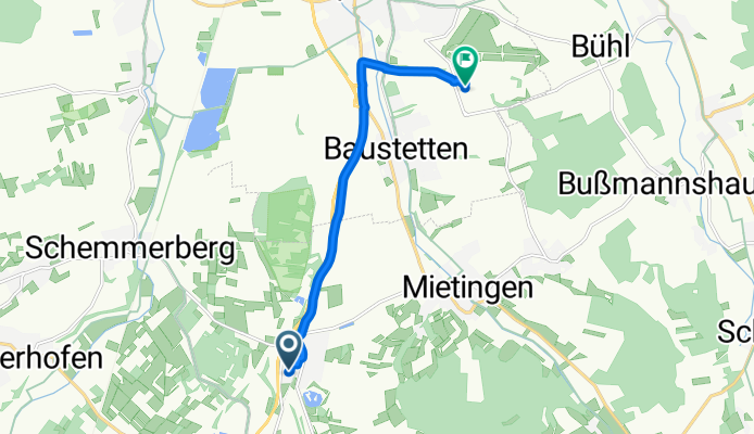 Auhalde, Mietingen nach Am Flugplatz, Laupheim