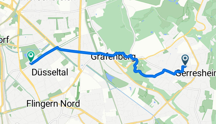 Hasselbeckstraße, Düsseldorf nach Tiergartenstraße, Düsseldorf