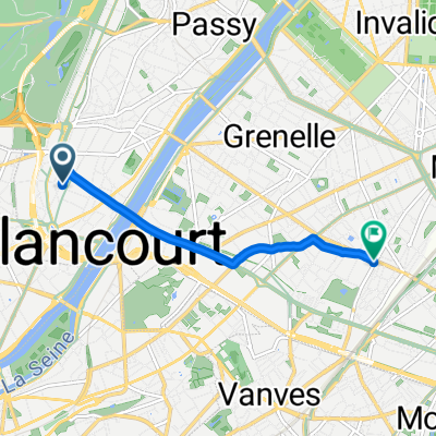 Rue du Général Delestraint, Paris à Rue Brancion, Paris
