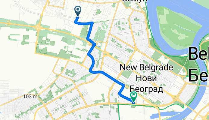 Херцеговачка, Belgrade to Jurija Gagarina, Belgrade