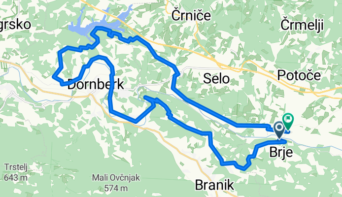 Route in Dobravlje