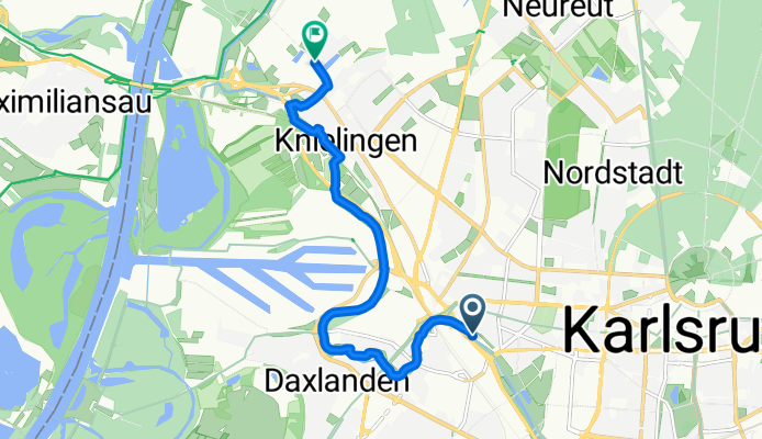 Kriegsstraße, Karlsruhe nach Jakob-Dörr-Straße, Karlsruhe