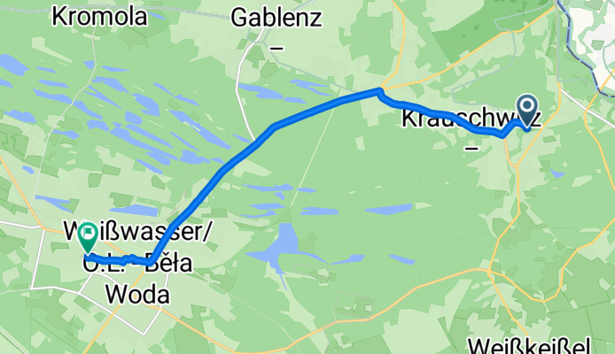 Mühlenstraße, Krauschwitz nach Hermannstraße, Weißwasser/Oberlausitz