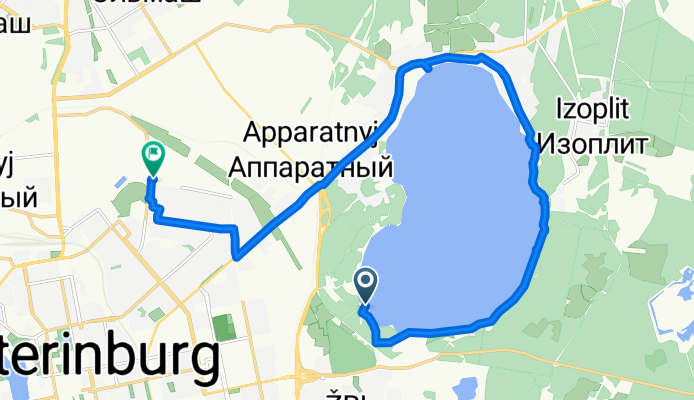 улица Отдыха, Екатеринбург до улица Вилонова, Екатеринбург