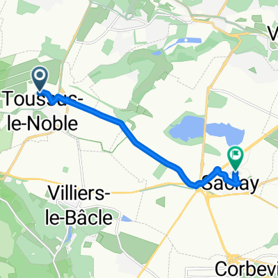 Toussus-le-Noble à Rue de Paris, Saclay