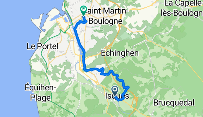 Chemin Georges Ducrocq, Isques naar Place de la Résistance, Boulogne-sur-Mer