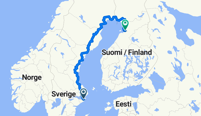 Gråhundsvägen to Oulu