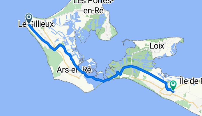 Chemin de la Devaude, Saint-Clément-des-Baleines nach Rue du Levant, La Couarde-sur-Mer