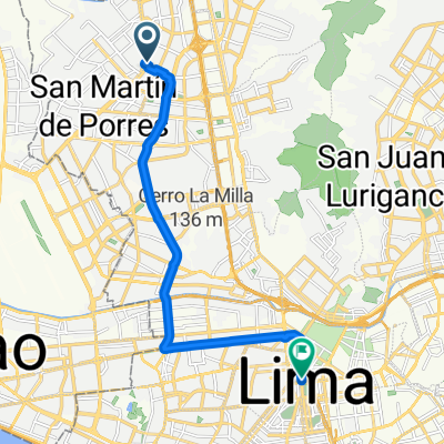 Route in Lima