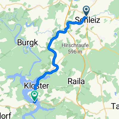 Geraer Straße, Schleiz nach Markt, Saalburg