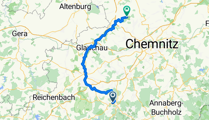 Tag 6 - Bad Schlema nach Rochsburg · 71km