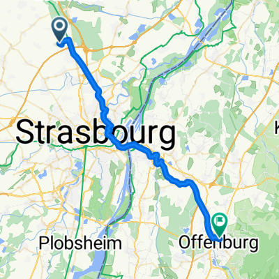 Rue du Général de Gaulle, Eckwersheim to Hauptstraße, Offenburg