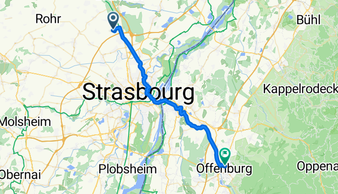 Rue du Général de Gaulle, Eckwersheim to Hauptstraße, Offenburg