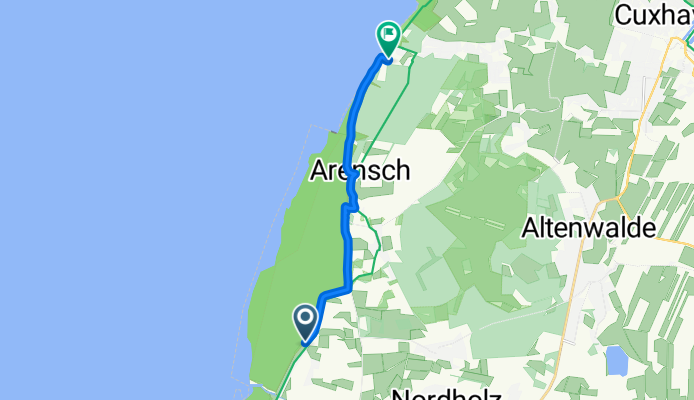 Deichweg, Wurster Nordseeküste nach Wernerwaldstraße, Cuxhaven