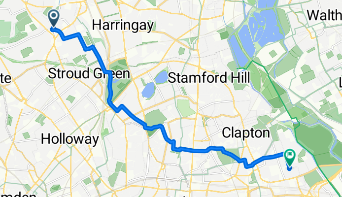 New Road, London to Ashenden Road, London