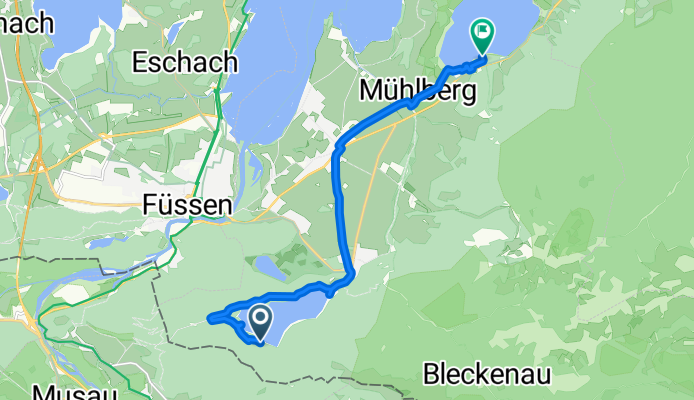 Unterer Kitzbergweg, Schwangau nach Schwangau