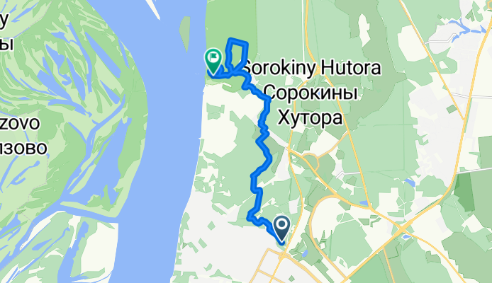 От улица Демократическая до Лысая гора