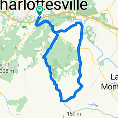 Route in Charlottesville