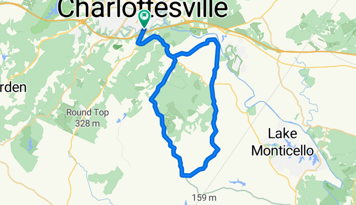 Route in Charlottesville