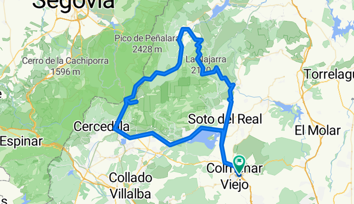 Route to Real Sitio de San Ildefonso