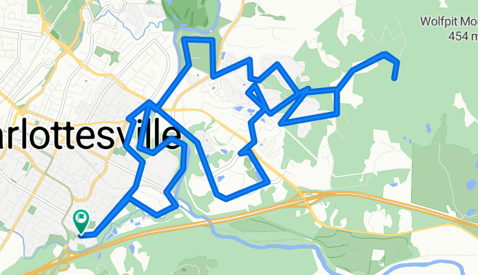 Route in Charlottesville