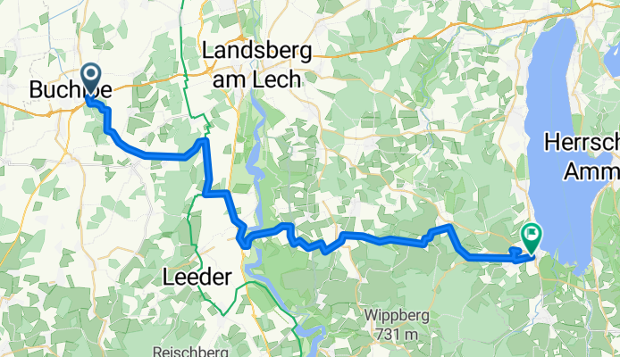 Von Buchloe bis Dießen am Ammersee